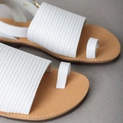 Estil φλατ πέδιλα με σχέδιο ψάθα - Λευκό 17 Estil φλατ πέδιλα με σχέδιο ψάθα - Λευκό -Σανδάλια κατάστημα estil flat pedila me sxedio psatha 94022 91c4
