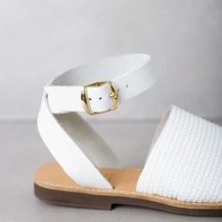 Estil φλατ πέδιλα με σχέδιο ψάθα - Λευκό 15 Estil φλατ πέδιλα με σχέδιο ψάθα - Λευκό -Σανδάλια κατάστημα estil flat pedila me sxedio psatha 94022 fkae