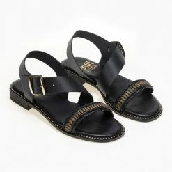 Πέδιλα Estil ίσια δερμάτινα με λοξή φάσα - Μαύρο 7 Πέδιλα Estil ίσια δερμάτινα με λοξή φάσα - Μαύρο -Σανδάλια κατάστημα estil isia dermatina pedila me loksi fasa 89687 upah