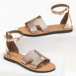 Estil ίσια πέδιλα με μπαρέτα - Χαλκός 11 Estil ίσια πέδιλα με μπαρέτα - Χαλκός -Σανδάλια κατάστημα estil isia pedila me mpareta 92099 km3t