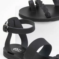 Πέδιλα δερμάτινα Estil Nubuck - Μαύρο 8 Πέδιλα δερμάτινα Estil Nubuck - Μαύρο -Σανδάλια κατάστημα estil nubuck dermatina pedila 91139 ke9y