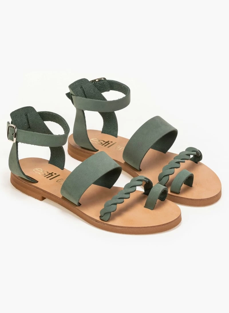 Πέδιλα δερμάτινα Estil Nubuck - Μέντα 5 Πέδιλα δερμάτινα Estil Nubuck - Μέντα - Image 3