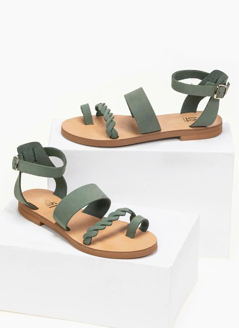 Πέδιλα δερμάτινα Estil Nubuck - Μέντα 6 Πέδιλα δερμάτινα Estil Nubuck - Μέντα - Image 4