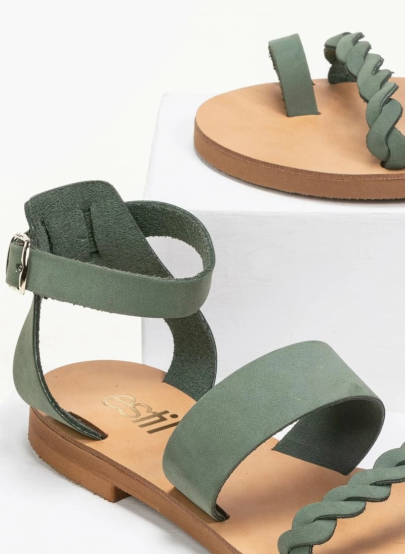 Πέδιλα δερμάτινα Estil Nubuck - Μέντα 7 Πέδιλα δερμάτινα Estil Nubuck - Μέντα - Image 5