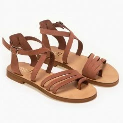 Πέδιλα φλατ Estil Nubuck - Κεραμιδί 7 Πέδιλα φλατ Estil Nubuck - Κεραμιδί -Σανδάλια κατάστημα estil nubuck flat pedila 91365 cr22