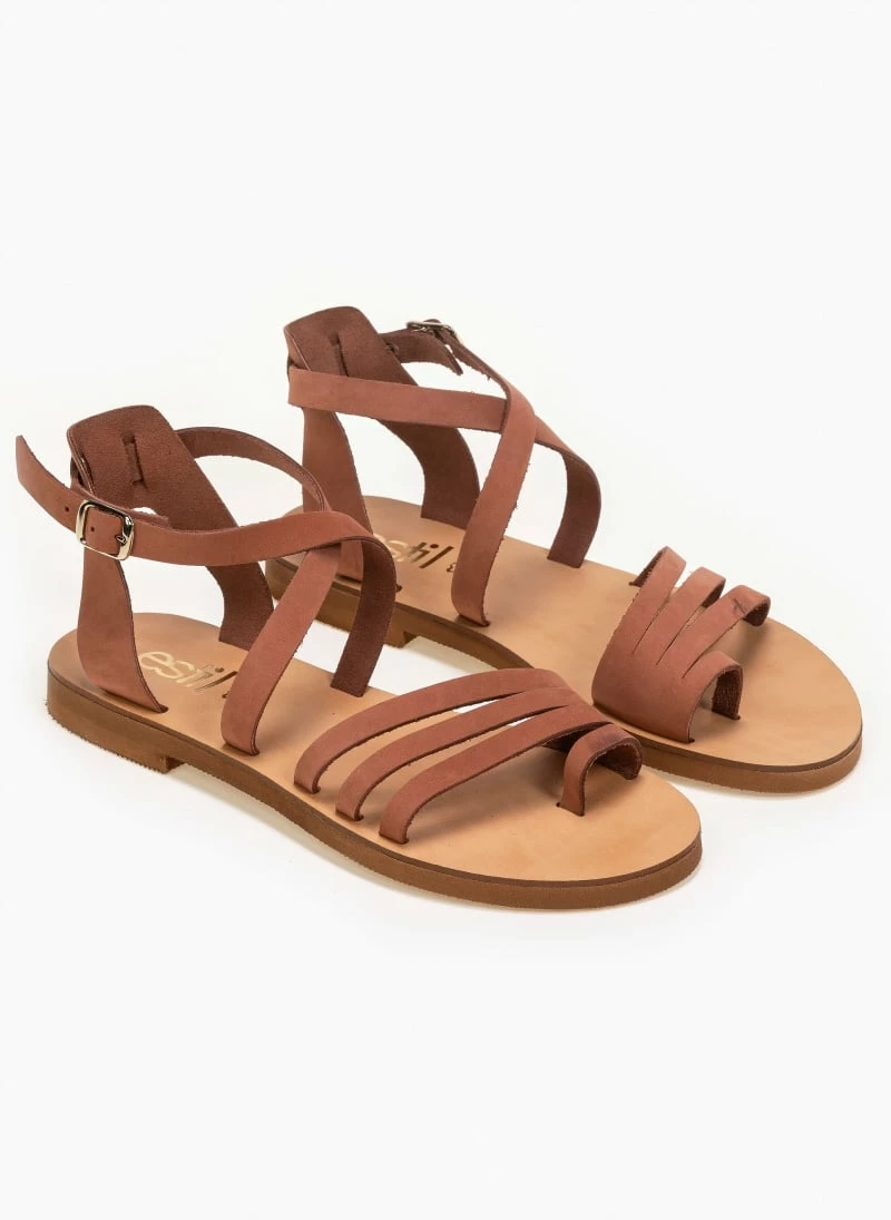 Πέδιλα φλατ Estil Nubuck - Κεραμιδί 4 Πέδιλα φλατ Estil Nubuck - Κεραμιδί - Image 2