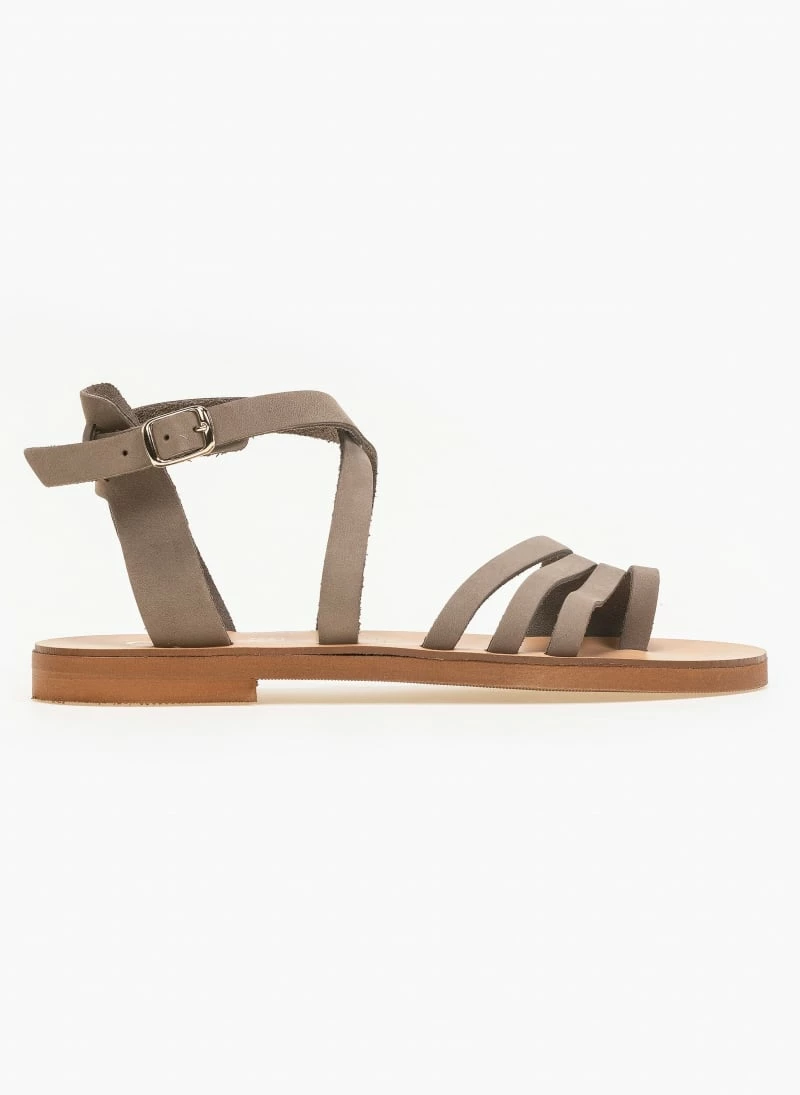 Πέδιλα φλατ Estil Nubuck - Λαδί 6 Πέδιλα φλατ Estil Nubuck - Λαδί - Image 4