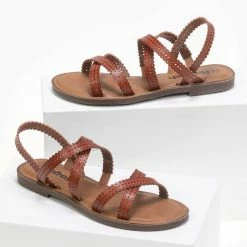 Πέδιλα φλατ με Laser Cut σχέδιο Refresh 72658 - Ταμπά 7 Πέδιλα φλατ με Laser Cut σχέδιο Refresh 72658 - Ταμπά -Σανδάλια κατάστημα flat pedila me laser cut sxedio refresh 72658 90366 6ode