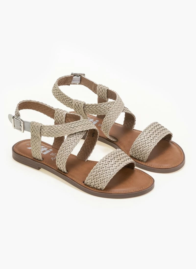 Xti Footwear Πέδιλα φλατ με πλεκτό σχέδιο Xti 42750 - Ζαχαρί 4 Xti Footwear Πέδιλα φλατ με πλεκτό σχέδιο Xti 42750 - Ζαχαρί - Image 2