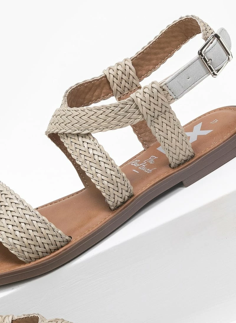 Xti Footwear Πέδιλα φλατ με πλεκτό σχέδιο Xti 42750 - Ζαχαρί 5 Xti Footwear Πέδιλα φλατ με πλεκτό σχέδιο Xti 42750 - Ζαχαρί - Image 3