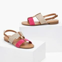 The Fashion Project Πέδιλα φλατ με ψάθινη φάσα - Φούξια 7 The Fashion Project Πέδιλα φλατ με ψάθινη φάσα - Φούξια -Σανδάλια κατάστημα flat pedila me psathini fasa 101082 z7v9