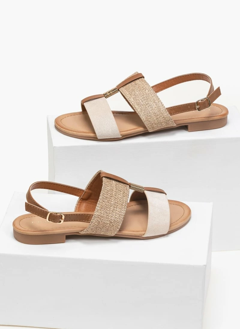 The Fashion Project Πέδιλα φλατ με ψάθινη φάσα - Μπεζ 5 The Fashion Project Πέδιλα φλατ με ψάθινη φάσα - Μπεζ - Image 3
