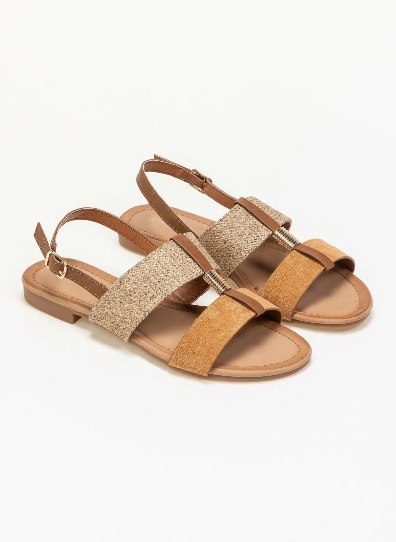 The Fashion Project Πέδιλα φλατ με ψάθινη φάσα - Κάμελ 4 The Fashion Project Πέδιλα φλατ με ψάθινη φάσα - Κάμελ - Image 2