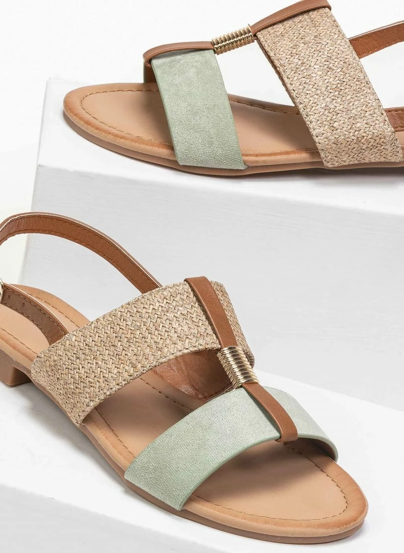 The Fashion Project Πέδιλα φλατ με ψάθινη φάσα - Βεραμάν 4 The Fashion Project Πέδιλα φλατ με ψάθινη φάσα - Βεραμάν - Image 2