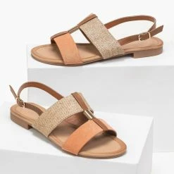 The Fashion Project Πέδιλα φλατ με ψάθινη φάσα - Ροδακινί 8 The Fashion Project Πέδιλα φλατ με ψάθινη φάσα - Ροδακινί -Σανδάλια κατάστημα flat pedila me psathini fasa 89201 mfhj