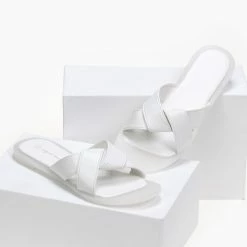 The Fashion Project Πέδιλα φλατ με σόλα από λάστιχο - Λευκό 7 The Fashion Project Πέδιλα φλατ με σόλα από λάστιχο - Λευκό -Σανδάλια κατάστημα flat pedila me sola apo lastixo 89931 4wcn