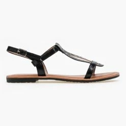 The Fashion Project Πέδιλα Flat με σχέδιο φίδι - Μαύρο 9 The Fashion Project Πέδιλα Flat με σχέδιο φίδι - Μαύρο -Σανδάλια κατάστημα flat pedila me sxedio fidi 89732 8ccd