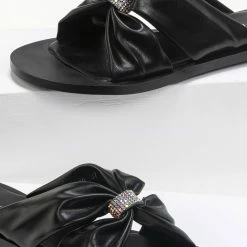 The Fashion Project Σανδάλια φλατ με Strass διακοσμητικό - Μαύρο 8 The Fashion Project Σανδάλια φλατ με Strass διακοσμητικό - Μαύρο -Σανδάλια κατάστημα flat sandalia me strass diakosmitiko 90278 47re