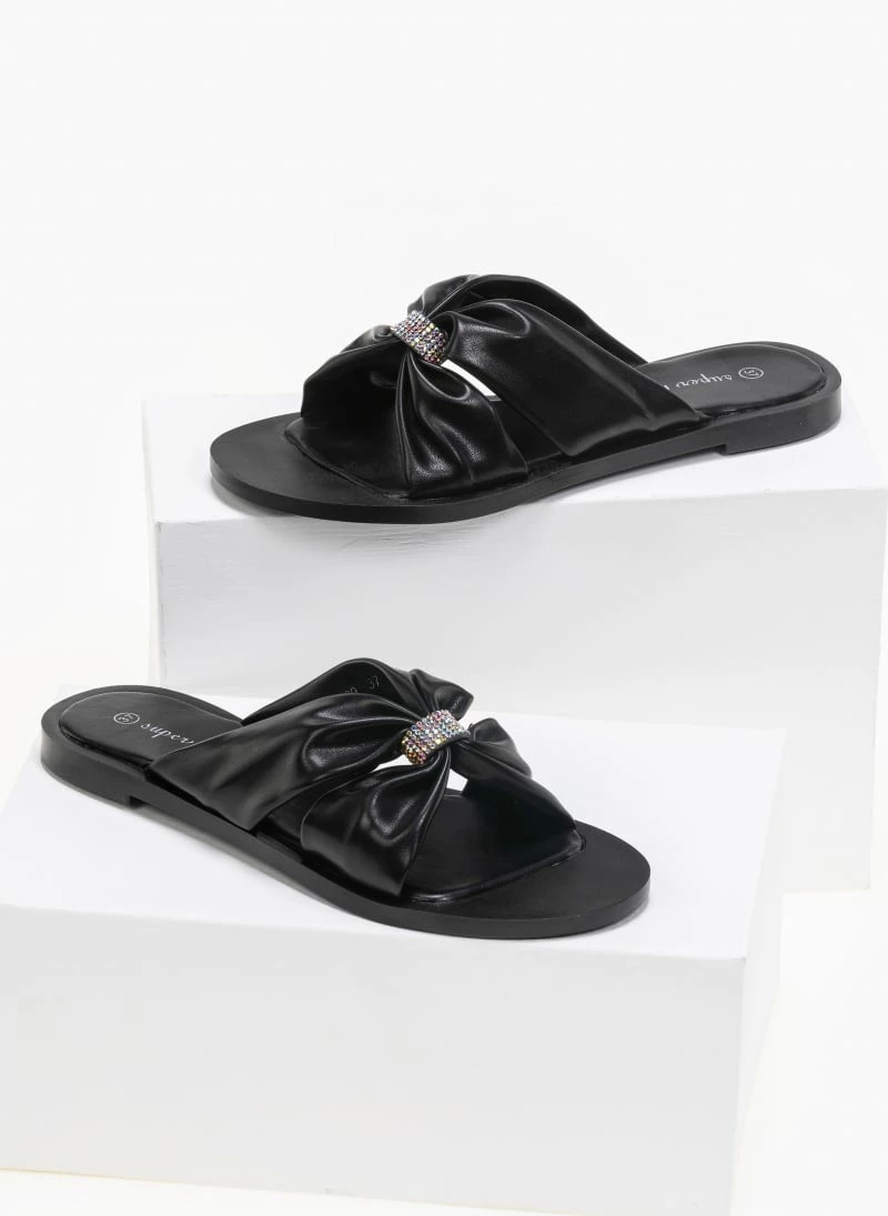The Fashion Project Σανδάλια φλατ με Strass διακοσμητικό - Μαύρο 4 The Fashion Project Σανδάλια φλατ με Strass διακοσμητικό - Μαύρο - Image 2