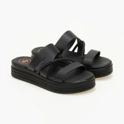 Flatforms δερμάτινα TFP με Strass - Μαύρο 10 Flatforms δερμάτινα TFP με Strass - Μαύρο -Σανδάλια κατάστημα flatforms dermatina tfp me strass 105713 4eoj