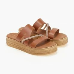 Flatforms δερμάτινα TFP με Strass - Ταμπά -Σανδάλια κατάστημα flatforms dermatina tfp me strass 105714 vbfu