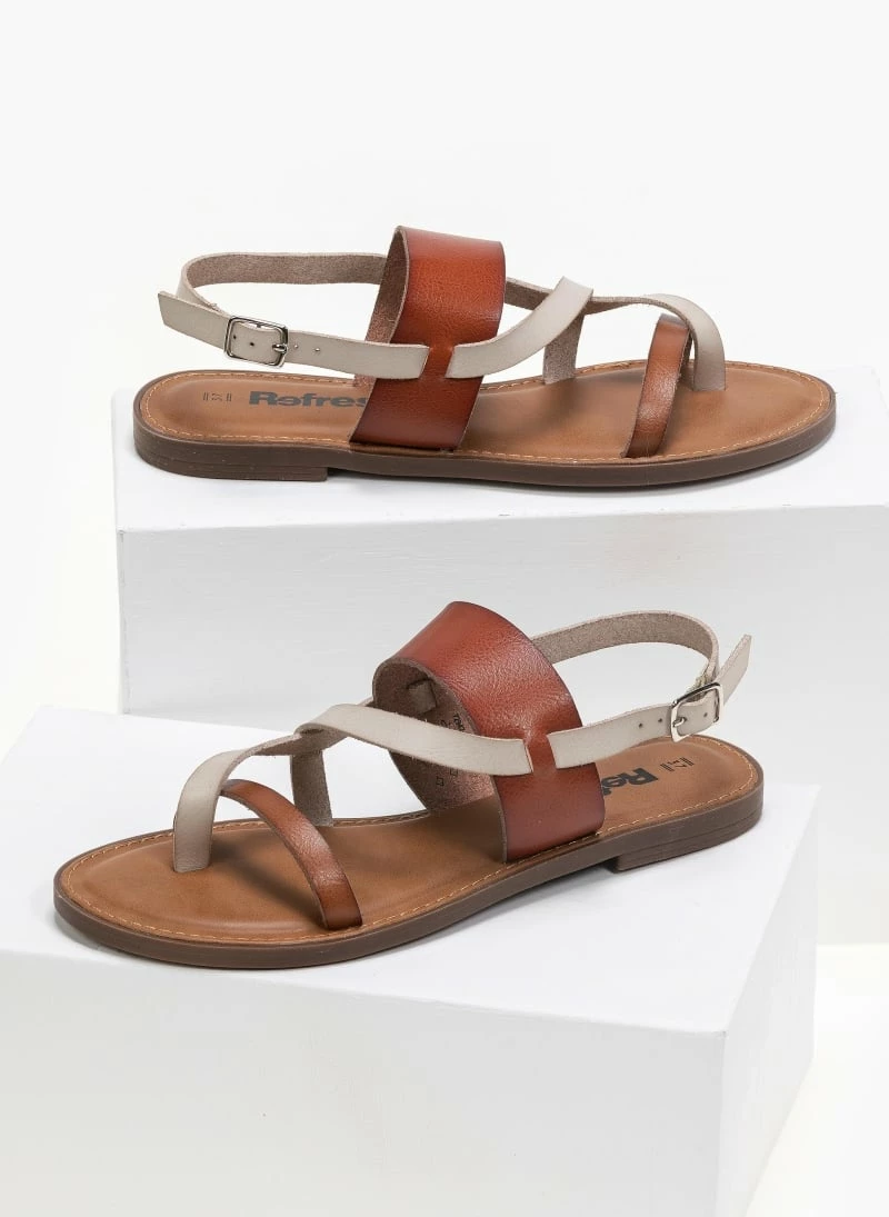 Πέδιλα ίσια με διχρωμία Refresh 72942 - Ταμπά 4 Πέδιλα ίσια με διχρωμία Refresh 72942 - Ταμπά - Image 2