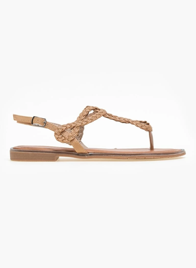 The Fashion Project Πέδιλα ίσια με κοτσιδάκια - Μπεζ 9 The Fashion Project Πέδιλα ίσια με κοτσιδάκια - Μπεζ - Image 7