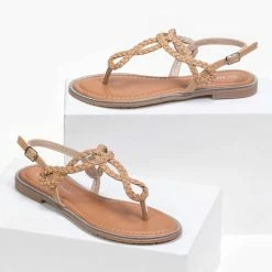 The Fashion Project Πέδιλα ίσια με κοτσιδάκια - Μπεζ 12 The Fashion Project Πέδιλα ίσια με κοτσιδάκια - Μπεζ -Σανδάλια κατάστημα isia pedila me kotsidakia 89922 jkkk