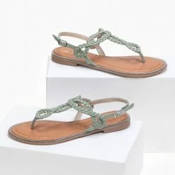 The Fashion Project Πέδιλα ίσια με κοτσιδάκια - Μέντα 7 The Fashion Project Πέδιλα ίσια με κοτσιδάκια - Μέντα -Σανδάλια κατάστημα isia pedila me kotsidakia 89924 taoj