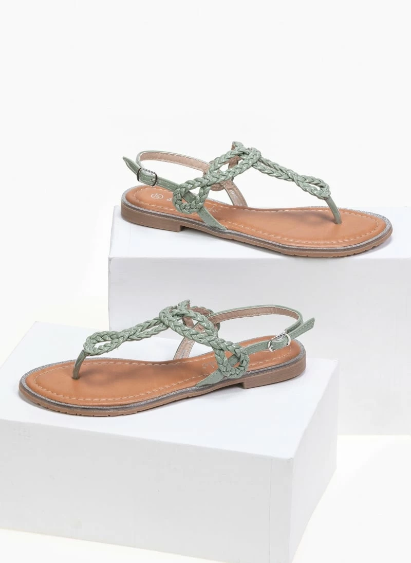 The Fashion Project Πέδιλα ίσια με κοτσιδάκια - Μέντα 4 The Fashion Project Πέδιλα ίσια με κοτσιδάκια - Μέντα - Image 2