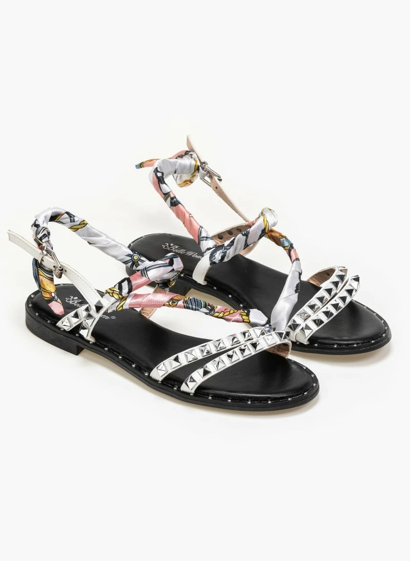 The Fashion Project Σανδάλια ίσια με καρφάκια - Λευκό 3 The Fashion Project Σανδάλια ίσια με καρφάκια - Λευκό