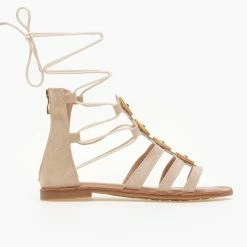 The Fashion Project Σανδάλια Lace Up με πέτρες - Μπεζ 8 The Fashion Project Σανδάλια Lace Up με πέτρες - Μπεζ -Σανδάλια κατάστημα lace up sandalia me petres 90262 rknz
