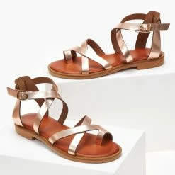 Πέδιλα δερμάτινα Tfp φλατ με δέσιμο στο πλάι - Χαλκός 11 Πέδιλα δερμάτινα Tfp φλατ με δέσιμο στο πλάι - Χαλκός -Σανδάλια κατάστημα pedila dermatina estil flat me desimo sto plai 101689 but4