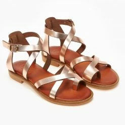 Πέδιλα δερμάτινα Tfp φλατ με δέσιμο στο πλάι - Χαλκός 13 Πέδιλα δερμάτινα Tfp φλατ με δέσιμο στο πλάι - Χαλκός -Σανδάλια κατάστημα pedila dermatina estil flat me desimo sto plai 101689 k2so