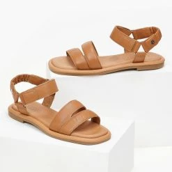 CARMELA Πέδιλα δερμάτινα φλατ με διπλή φάσα 68558 - Κάμελ 11 CARMELA Πέδιλα δερμάτινα φλατ με διπλή φάσα 68558 - Κάμελ -Σανδάλια κατάστημα pedila dermatina flat me dipli fasa 68558 100465 hih2