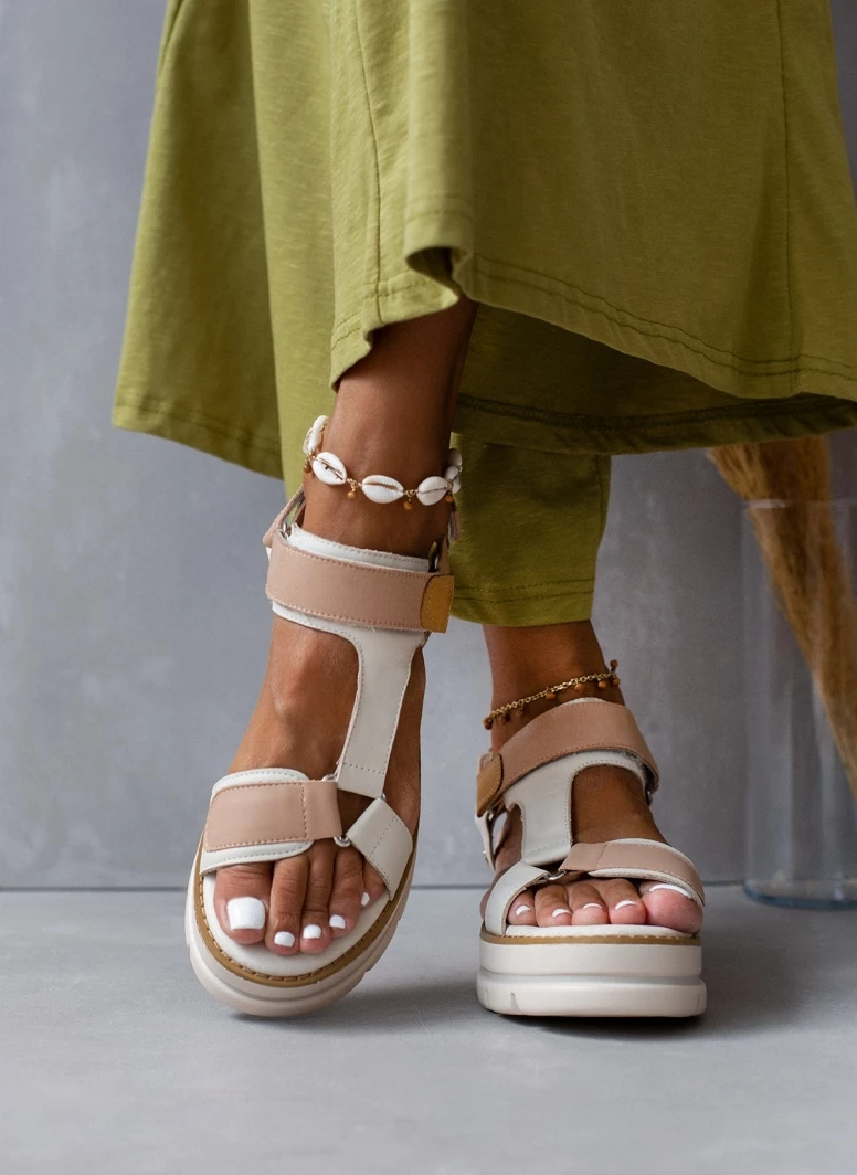 Πέδιλα δερμάτινα με Velcro CARMELA 68543 - Πάγου 3 Πέδιλα δερμάτινα με Velcro CARMELA 68543 - Πάγου