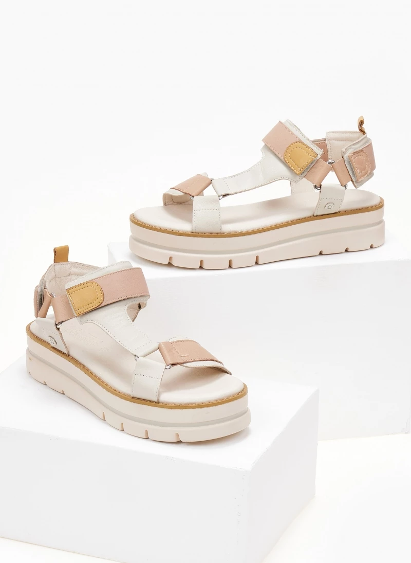 Πέδιλα δερμάτινα με Velcro CARMELA 68543 - Πάγου 5 Πέδιλα δερμάτινα με Velcro CARMELA 68543 - Πάγου - Image 3