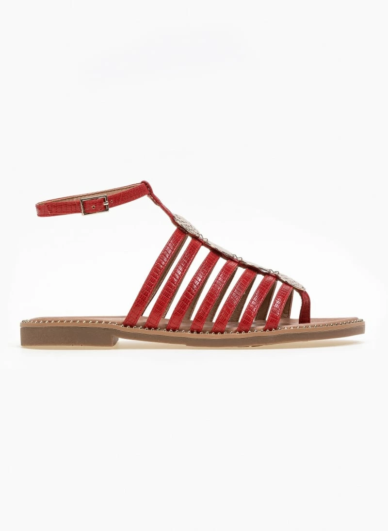 The Fashion Project Πέδιλα φλατ με λεπτά λουράκια - Κόκκινο 6 The Fashion Project Πέδιλα φλατ με λεπτά λουράκια - Κόκκινο - Image 4