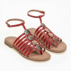 The Fashion Project Πέδιλα φλατ με λεπτά λουράκια - Κόκκινο 7 The Fashion Project Πέδιλα φλατ με λεπτά λουράκια - Κόκκινο -Σανδάλια κατάστημα pedila flat me lepta lourakia 89715 ri75