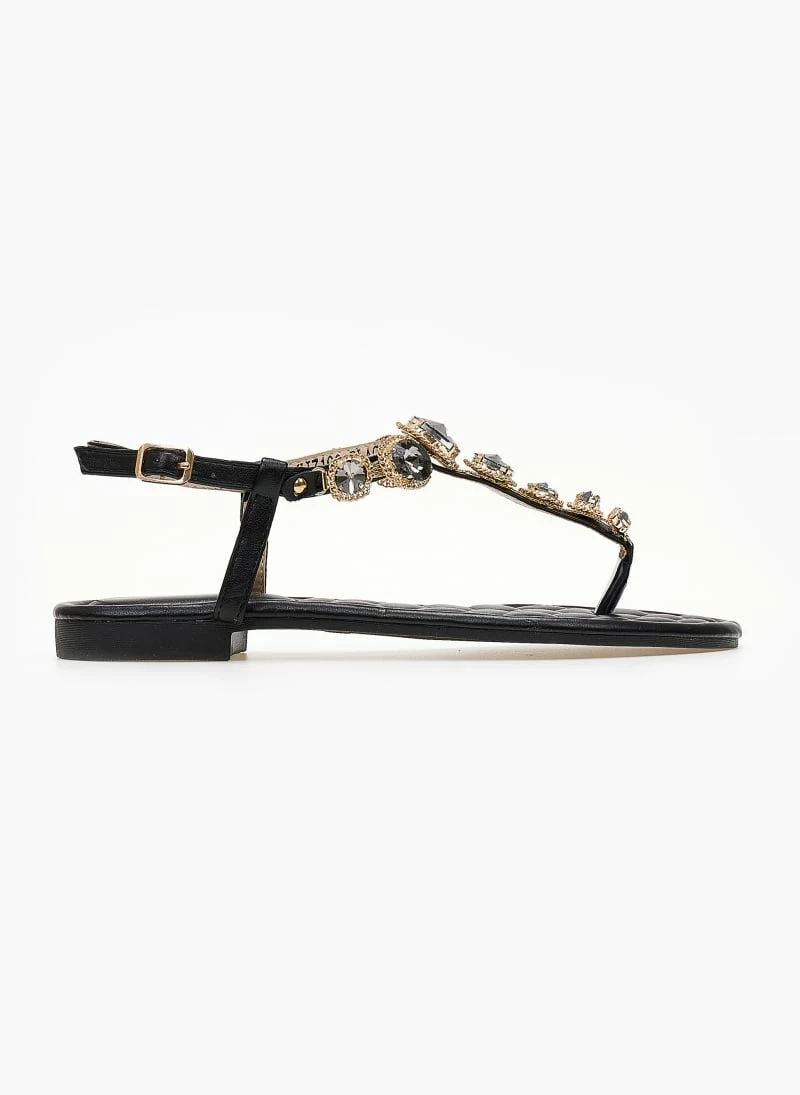 The Fashion Project Πέδιλα φλατ με μεγάλα στρας - Μαύρο 4 The Fashion Project Πέδιλα φλατ με μεγάλα στρας - Μαύρο - Image 2