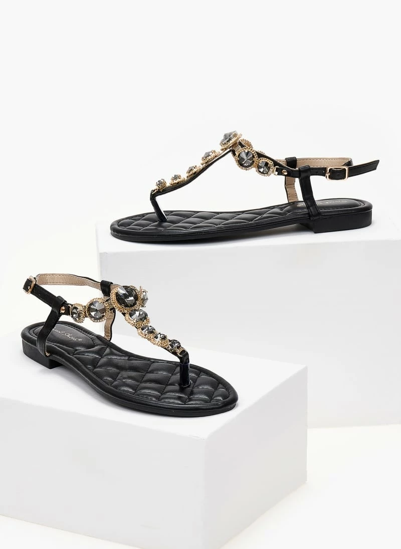 The Fashion Project Πέδιλα φλατ με μεγάλα στρας - Μαύρο 5 The Fashion Project Πέδιλα φλατ με μεγάλα στρας - Μαύρο - Image 3