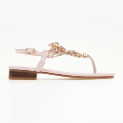 The Fashion Project Πέδιλα φλατ με στρας - Ρόζ