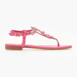 The Fashion Project Πέδιλα φλατ με στρας - Φούξια 9 The Fashion Project Πέδιλα φλατ με στρας - Φούξια -Σανδάλια κατάστημα pedila flat me stras 104787 5my7