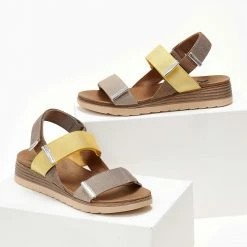 Xti Footwear Πέδιλα Sporty με υφασμάτινες φάσες Xti 45287 - Κίτρινο -Σανδάλια κατάστημα pedila sporty me ufasmatines fases xti 45287 104698 s3uo