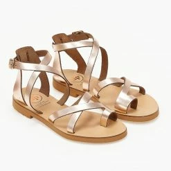 Πέδιλα TFP Flat δερμάτινα με χιαστί δέσιμο - Χαλκός 9 Πέδιλα TFP Flat δερμάτινα με χιαστί δέσιμο - Χαλκός -Σανδάλια κατάστημα pedila tfp flat dermatina me xiasti desimo 103752 ng8w