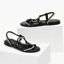 Σανδάλια δερμάτινα ESTIL με διπλή σειρά Strass - Μαύρο 9 Σανδάλια δερμάτινα ESTIL με διπλή σειρά Strass - Μαύρο -Σανδάλια κατάστημα sandalia dermatina estil me dipli seira strass 105177 3ijp