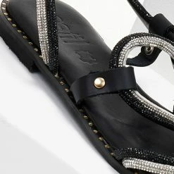 Σανδάλια δερμάτινα ESTIL με διπλή σειρά Strass - Μαύρο 8 Σανδάλια δερμάτινα ESTIL με διπλή σειρά Strass - Μαύρο -Σανδάλια κατάστημα sandalia dermatina estil me dipli seira strass 105177 kkin