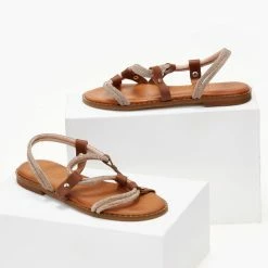 Σανδάλια δερμάτινα ESTIL με διπλή σειρά Strass - Χαλκός 8 Σανδάλια δερμάτινα ESTIL με διπλή σειρά Strass - Χαλκός -Σανδάλια κατάστημα sandalia dermatina estil me dipli seira strass 105178 8gf4