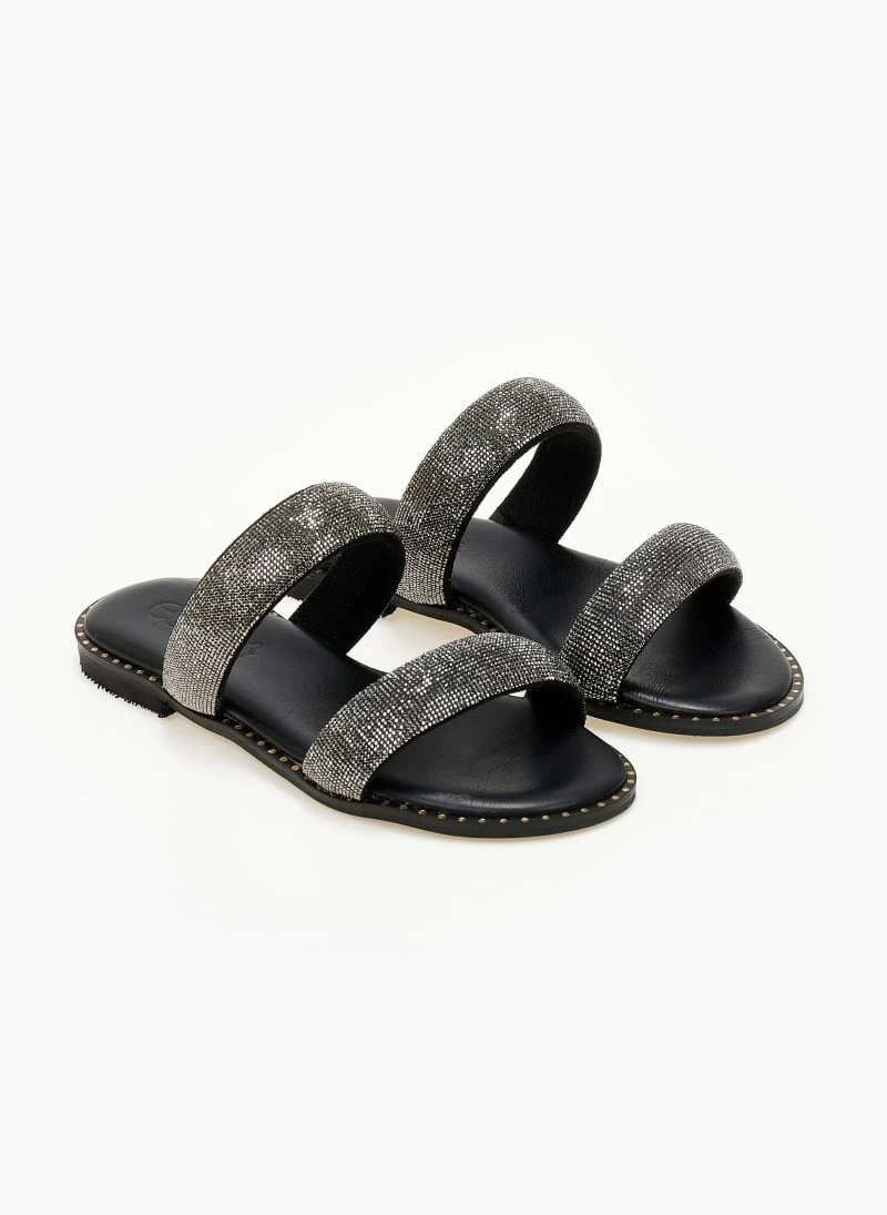 Σανδάλια δερμάτινα ESTIL με δύο φάσες - Μαύρο 6 Σανδάλια δερμάτινα ESTIL με δύο φάσες - Μαύρο - Image 4
