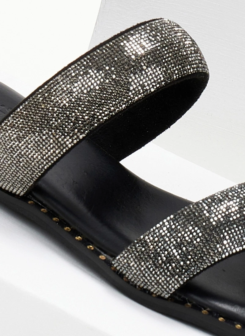 Σανδάλια δερμάτινα ESTIL με δύο φάσες - Μαύρο 4 Σανδάλια δερμάτινα ESTIL με δύο φάσες - Μαύρο - Image 2